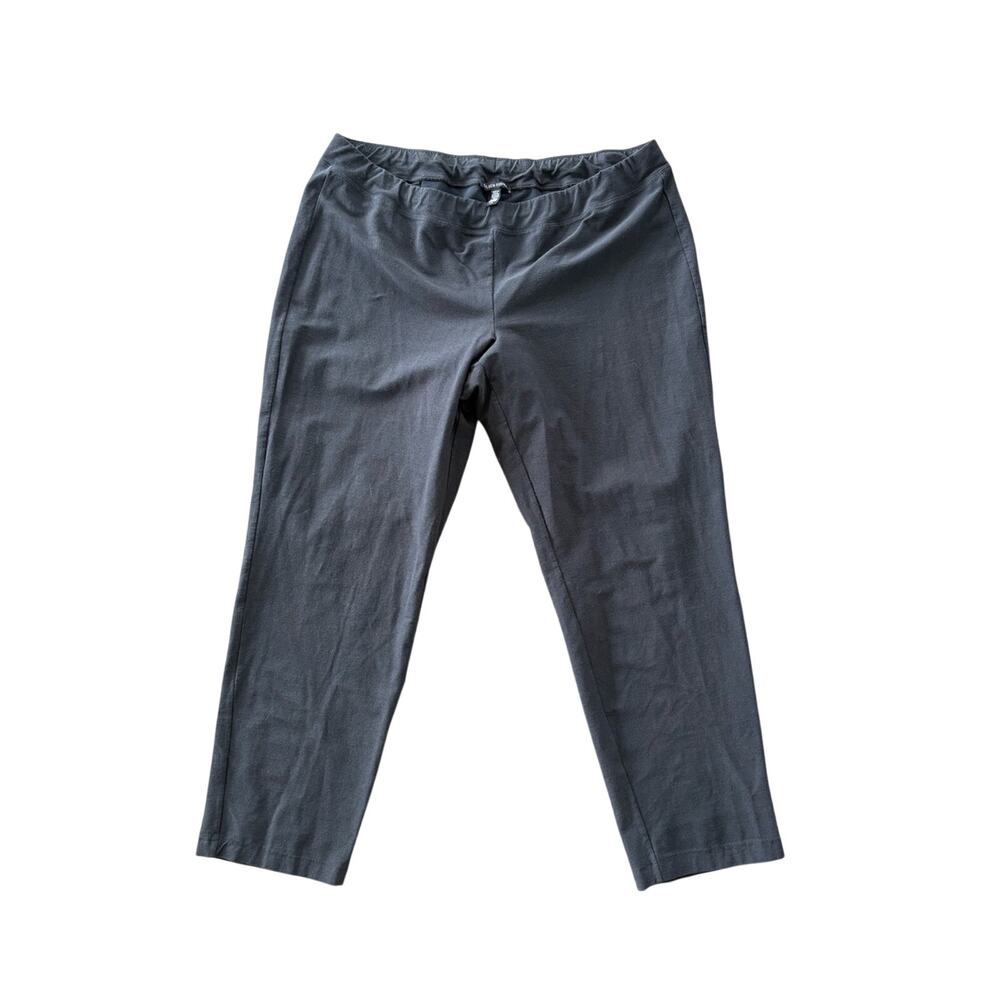 NWOT Eileen Fisher pull-on grey ankle pants size L